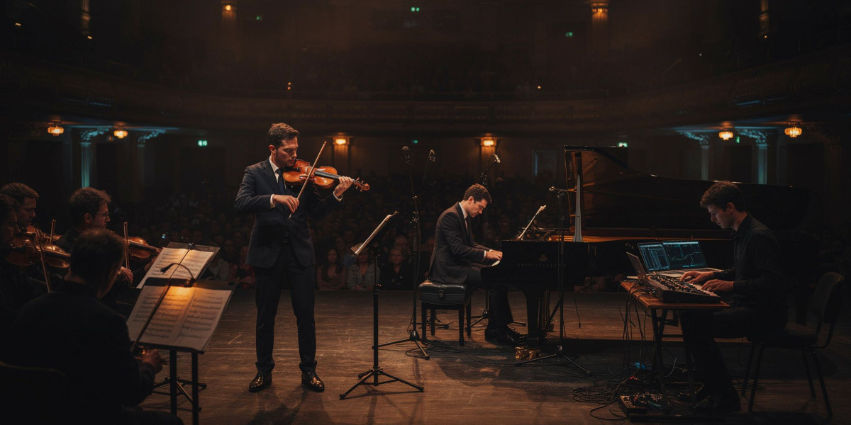 François Pineau-Benois (violin), Adam Szokolay (piano), Gabriel Prokofiev (electronics), photo 1