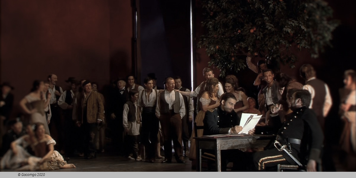 Scene 2 from the opera "Carmen"